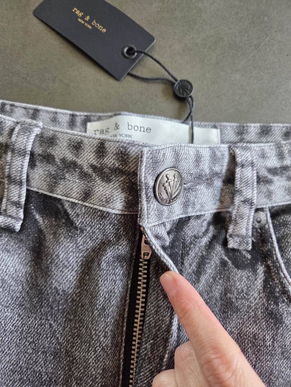 Rag & Bone Terry Miramar Shea High Rise Relaxed Straight Pants Size 25 NWT - Picture 9 of 10